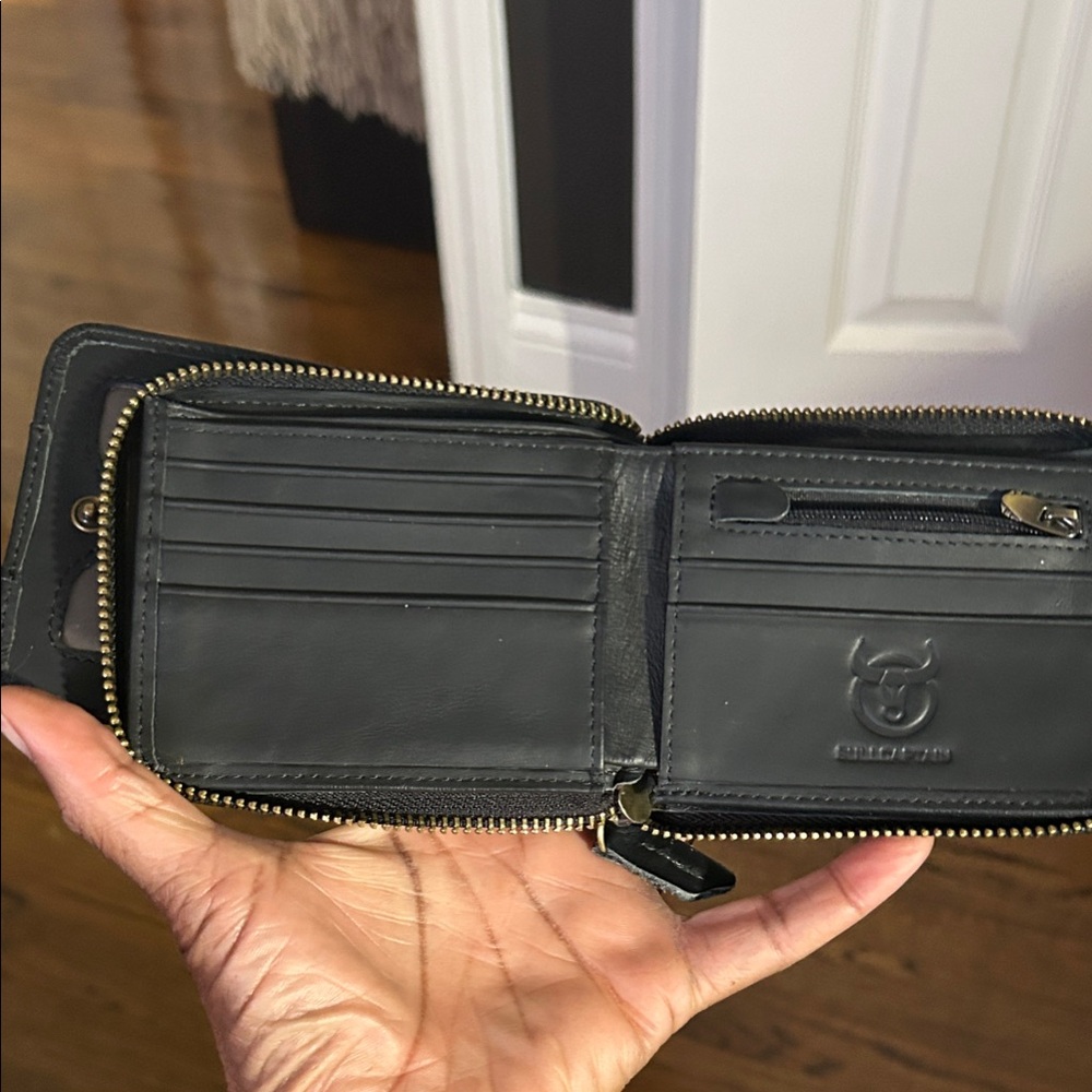Black Leather Key & Card Holder